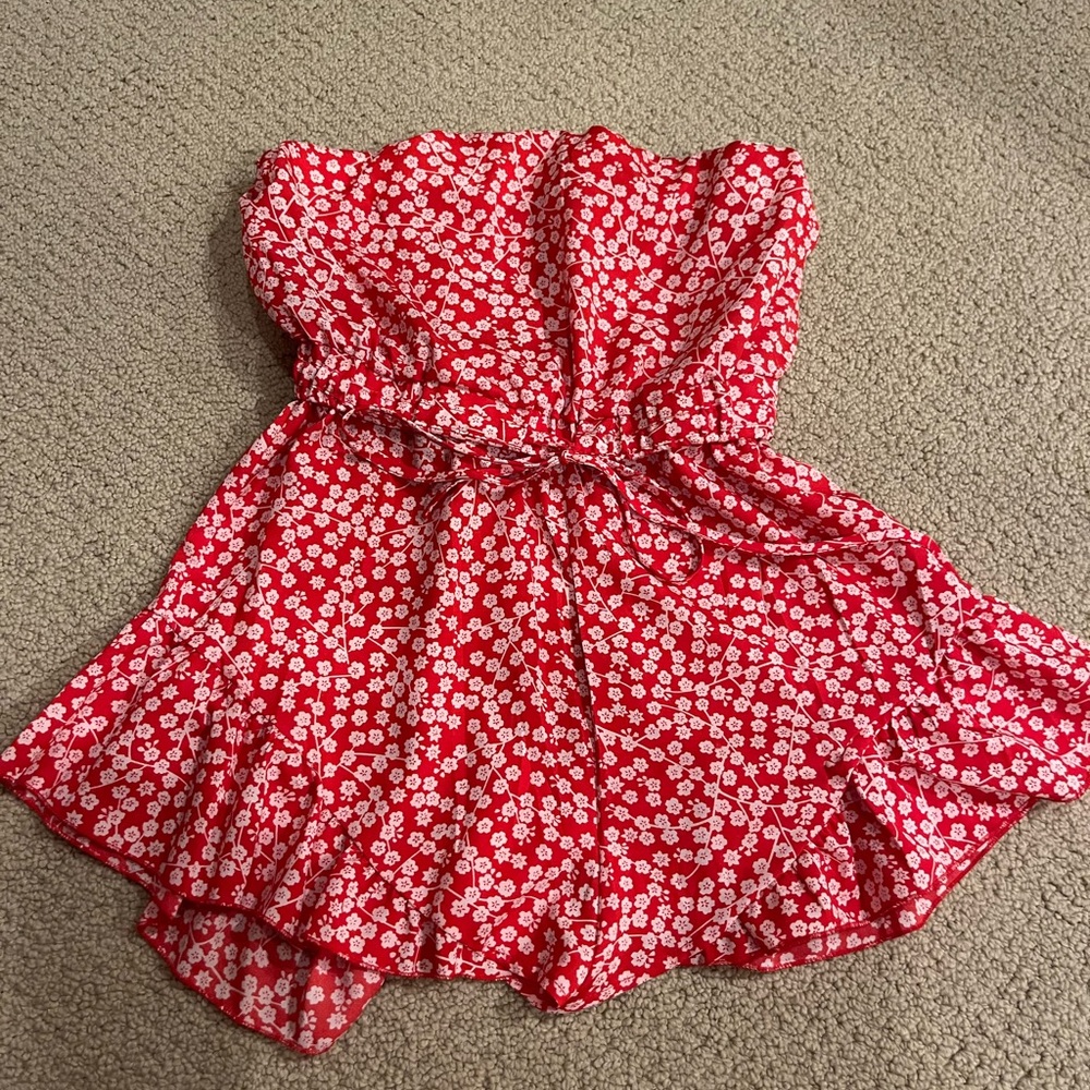 PRINCESS POLLY strapless floral romper